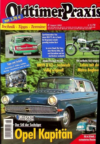 Deckblatt Oldtimer Praxis (08/2002)